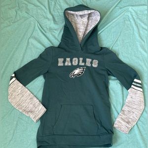NFL brand Eagles hoodie: Girls size 10/12